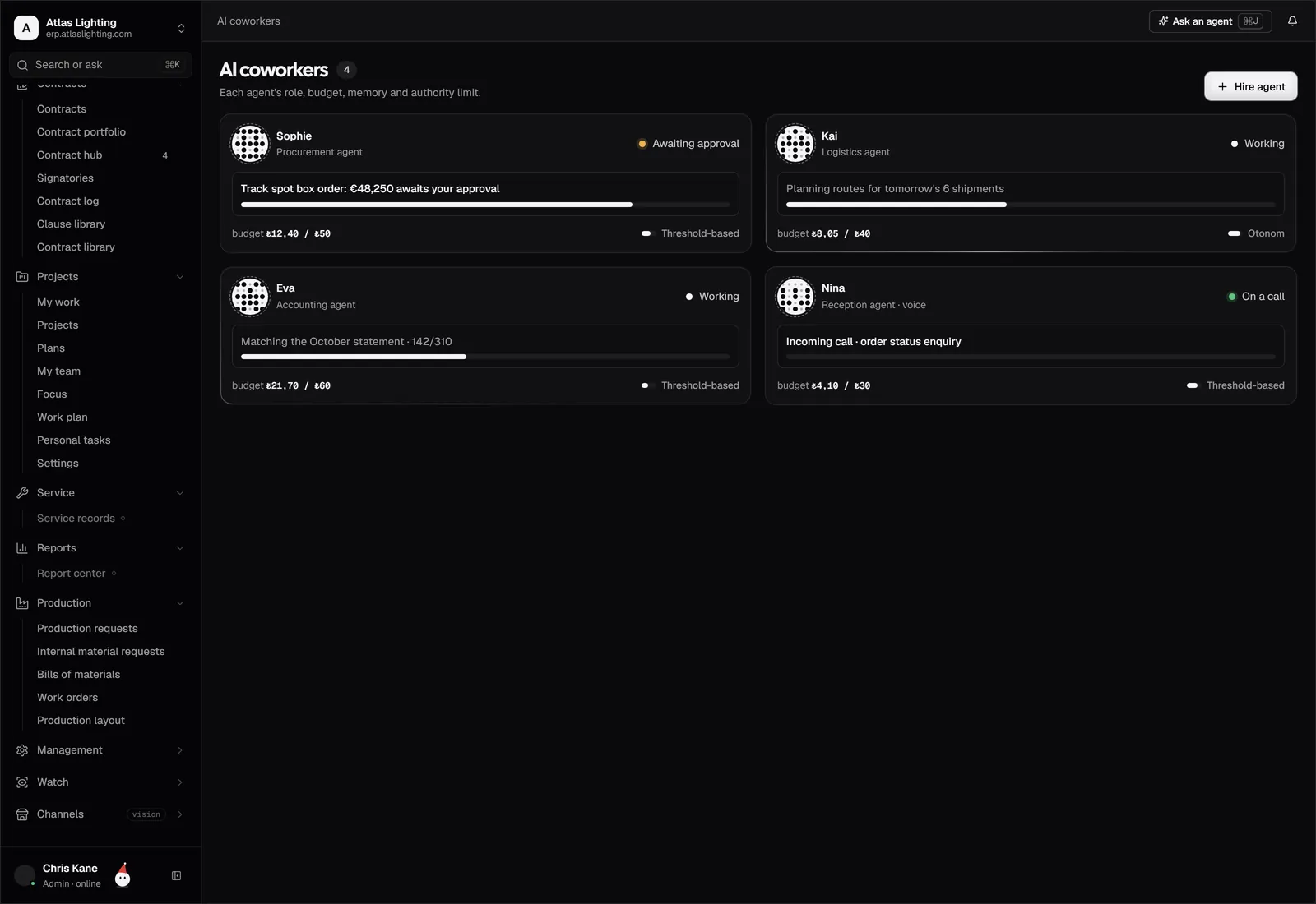 AI coworkers overview in Dika Ops